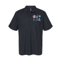 Happy 4th Of July Retro Gift Softstyle Adult Sport Polo