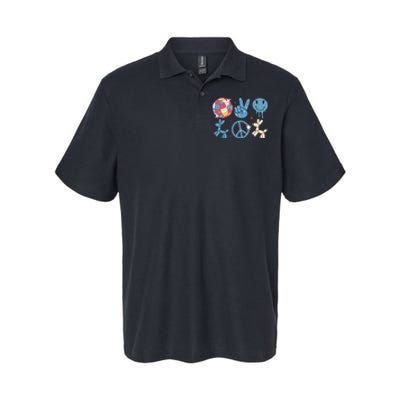 Happy 4th Of July Retro Gift Softstyle Adult Sport Polo