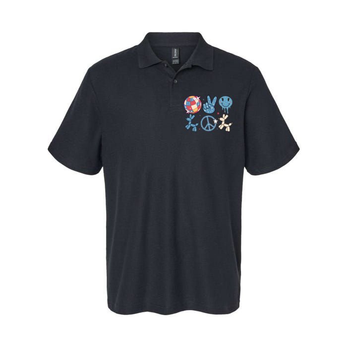 Happy 4th Of July Retro Gift Softstyle Adult Sport Polo