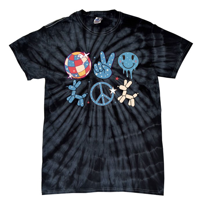 Happy 4th Of July Retro Gift Tie-Dye T-Shirt