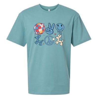 Happy 4th Of July Retro Gift Sueded Cloud Jersey T-Shirt