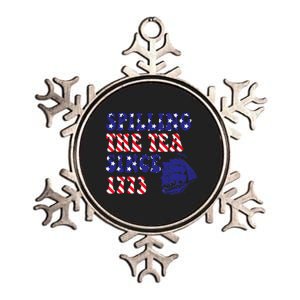 Happy 4th Of July Independence Day Spilling Tea Since 1773 Metallic Star Ornament