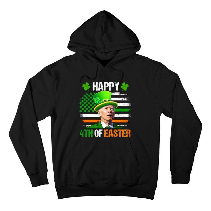 Happy 4th Of Easter Joe Biden St Patricks Day Leprechaun American Flag Hoodie