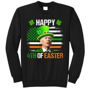 Happy 4th Of Easter Joe Biden St Patricks Day Leprechaun American Flag Sweatshirt