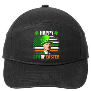 Happy 4th Of Easter Joe Biden St Patricks Day Leprechaun American Flag 7-Panel Snapback Hat