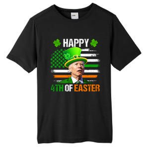 Happy 4th Of Easter Joe Biden St Patricks Day Leprechaun American Flag Tall Fusion ChromaSoft Performance T-Shirt