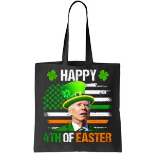 Happy 4th Of Easter Joe Biden St Patricks Day Leprechaun American Flag Tote Bag