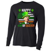 Happy 4th Of Easter Joe Biden St Patricks Day Leprechaun American Flag Cooling Performance Long Sleeve Crew