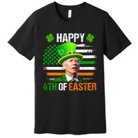 Happy 4th Of Easter Joe Biden St Patricks Day Leprechaun American Flag Premium T-Shirt