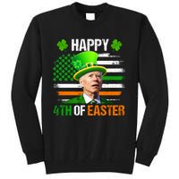 Happy 4th Of Easter Joe Biden St Patricks Day Leprechaun American Flag Tall Sweatshirt