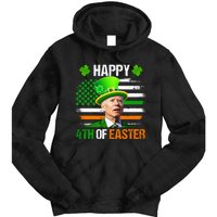 Happy 4th Of Easter Joe Biden St Patricks Day Leprechaun American Flag Tie Dye Hoodie