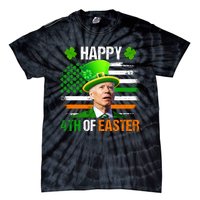 Happy 4th Of Easter Joe Biden St Patricks Day Leprechaun American Flag Tie-Dye T-Shirt