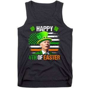 Happy 4th Of Easter Joe Biden St Patricks Day Leprechaun American Flag Tank Top