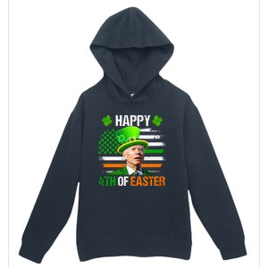 Happy 4th Of Easter Joe Biden St Patricks Day Leprechaun American Flag Urban Pullover Hoodie