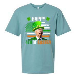 Happy 4th Of Easter Joe Biden St Patricks Day Leprechaun American Flag Sueded Cloud Jersey T-Shirt