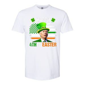 Happy 4th Of Easter Joe Biden St Patricks Day Leprechaun American Flag Softstyle CVC T-Shirt