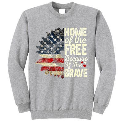 Happy 4th Of July Sunflower Tall Sweatshirt