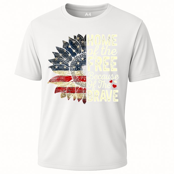 Happy 4th Of July Sunflower Cooling Performance Crew T-Shirt