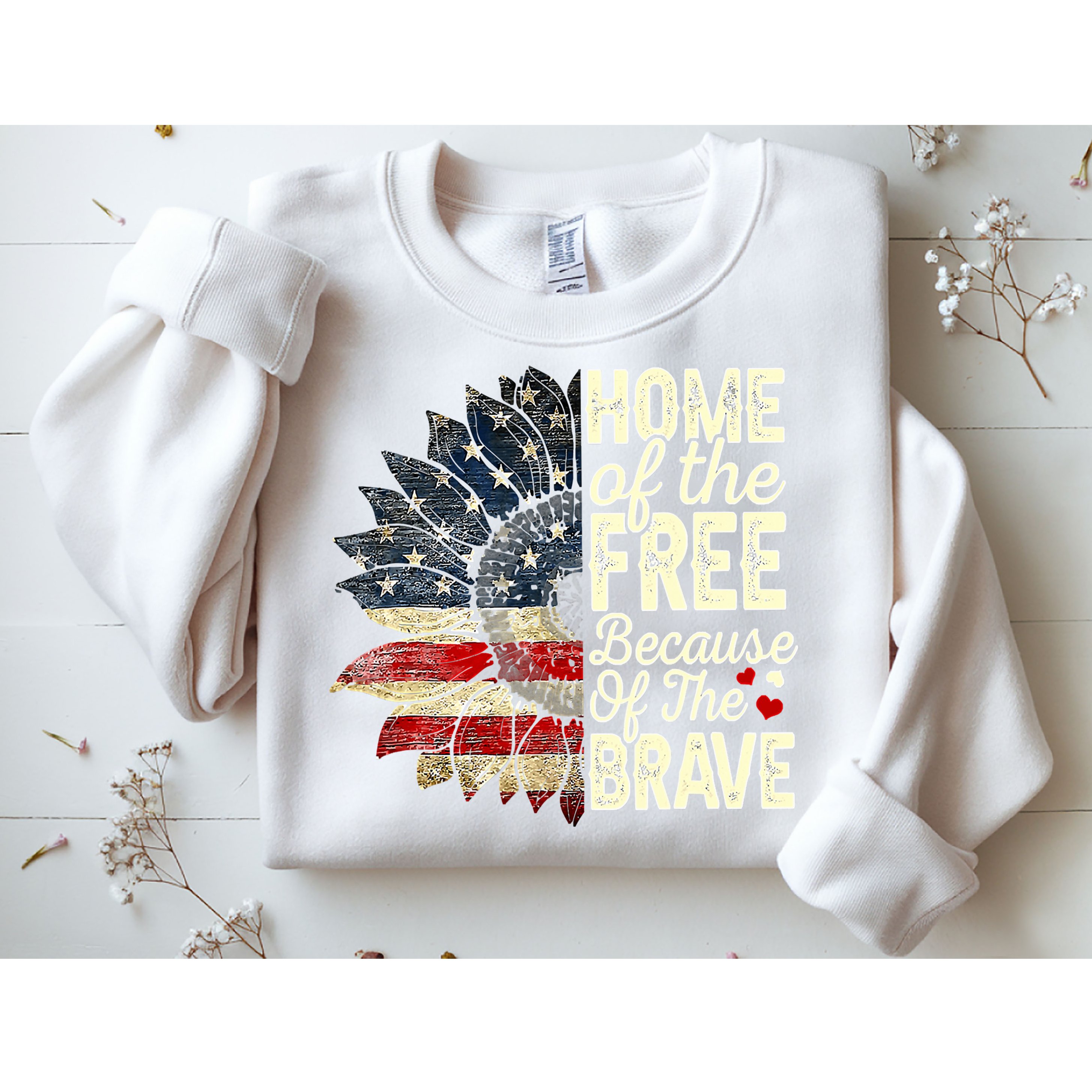 Happy 4th Of July Sunflower Sweatshirt