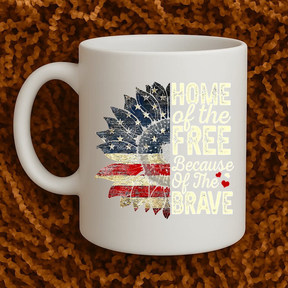 Happy 4th Of July Sunflower Mug