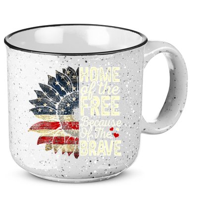 Happy 4th Of July Sunflower 15oz Campfire Ceramic Mug