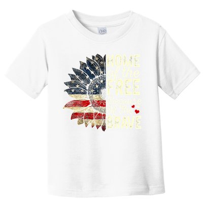 Happy 4th Of July Sunflower Toddler T-Shirt