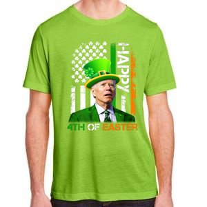 Happy 4th Of Easter Joe Biden St Patricks Day Leprechaun American Flag Adult ChromaSoft Performance T-Shirt