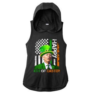 Happy 4th Of Easter Joe Biden St Patricks Day Leprechaun American Flag Ladies PosiCharge Tri-Blend Wicking Draft Hoodie Tank