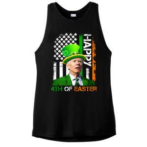 Happy 4th Of Easter Joe Biden St Patricks Day Leprechaun American Flag Ladies PosiCharge Tri-Blend Wicking Tank