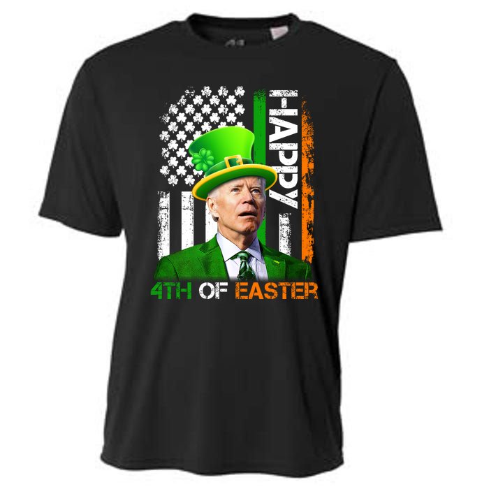 Happy 4th Of Easter Joe Biden St Patricks Day Leprechaun American Flag Cooling Performance Crew T-Shirt