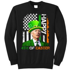 Happy 4th Of Easter Joe Biden St Patricks Day Leprechaun American Flag Sweatshirt