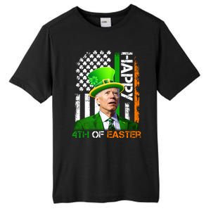 Happy 4th Of Easter Joe Biden St Patricks Day Leprechaun American Flag Tall Fusion ChromaSoft Performance T-Shirt