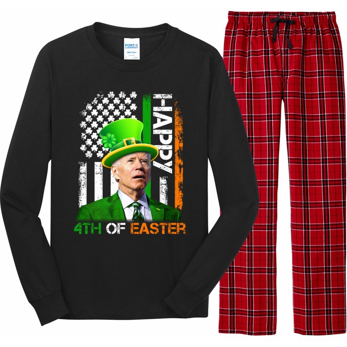 Happy 4th Of Easter Joe Biden St Patricks Day Leprechaun American Flag Long Sleeve Pajama Set