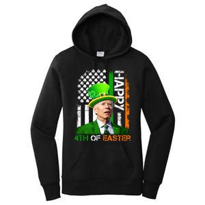 Happy 4th Of Easter Joe Biden St Patricks Day Leprechaun American Flag Women's Pullover Hoodie