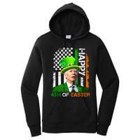 Happy 4th Of Easter Joe Biden St Patricks Day Leprechaun American Flag Women's Pullover Hoodie