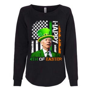 Happy 4th Of Easter Joe Biden St Patricks Day Leprechaun American Flag Womens California Wash Sweatshirt