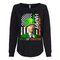 Happy 4th Of Easter Joe Biden St Patricks Day Leprechaun American Flag Womens California Wash Sweatshirt