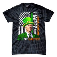 Happy 4th Of Easter Joe Biden St Patricks Day Leprechaun American Flag Tie-Dye T-Shirt