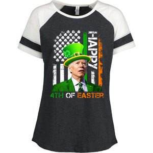 Happy 4th Of Easter Joe Biden St Patricks Day Leprechaun American Flag Enza Ladies Jersey Colorblock Tee