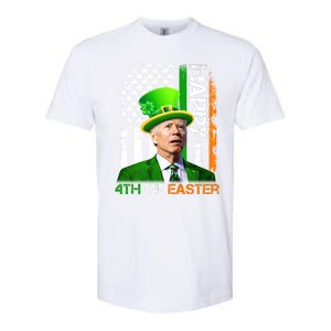 Happy 4th Of Easter Joe Biden St Patricks Day Leprechaun American Flag Softstyle CVC T-Shirt