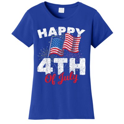 Happy 4th Of July Patriotic American US Flag 4th Of July Women's T-Shirt