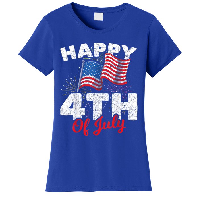 Happy 4th Of July Patriotic American US Flag 4th Of July Women's T-Shirt