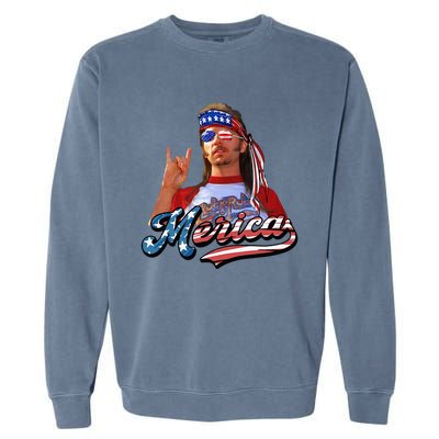 Happy 4th Of July Merica Funny Joe American Flag Garment-Dyed Sweatshirt