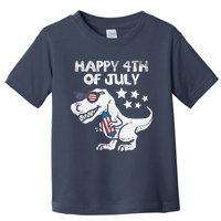 Happy 4th Of July Boy Trex Dinosaur American Dino Toddler T-Shirt