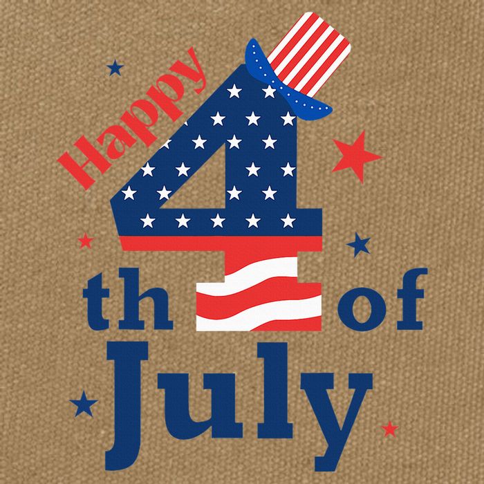Happy 4th Of July Patriotic American Us Flag Cotton Canvas Backpack