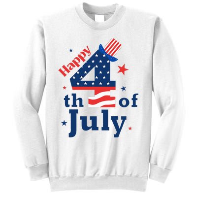 Happy 4th Of July Patriotic American Us Flag Sweatshirt