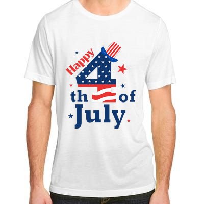 Happy 4th Of July Patriotic American Us Flag Adult ChromaSoft Performance T-Shirt