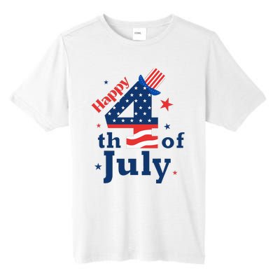 Happy 4th Of July Patriotic American Us Flag Tall Fusion ChromaSoft Performance T-Shirt