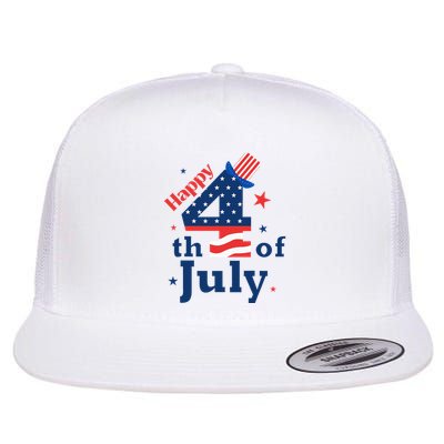 Happy 4th Of July Patriotic American Us Flag Flatbill Hat