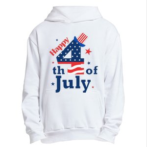 Happy 4th Of July Patriotic American Us Flag Urban Pullover Hoodie